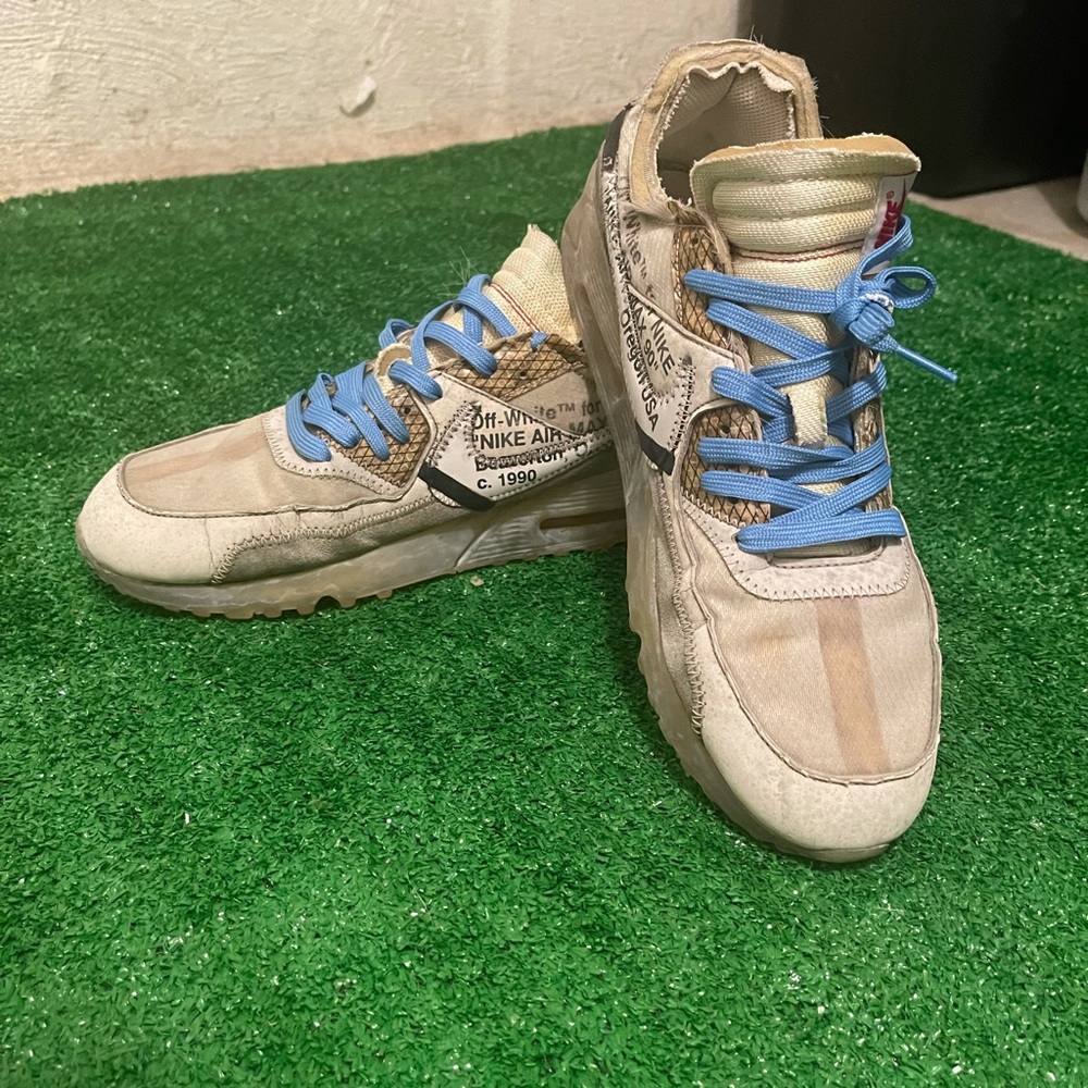 MENS OFF-WHITE NIKE AIR MAX 90 SHOES